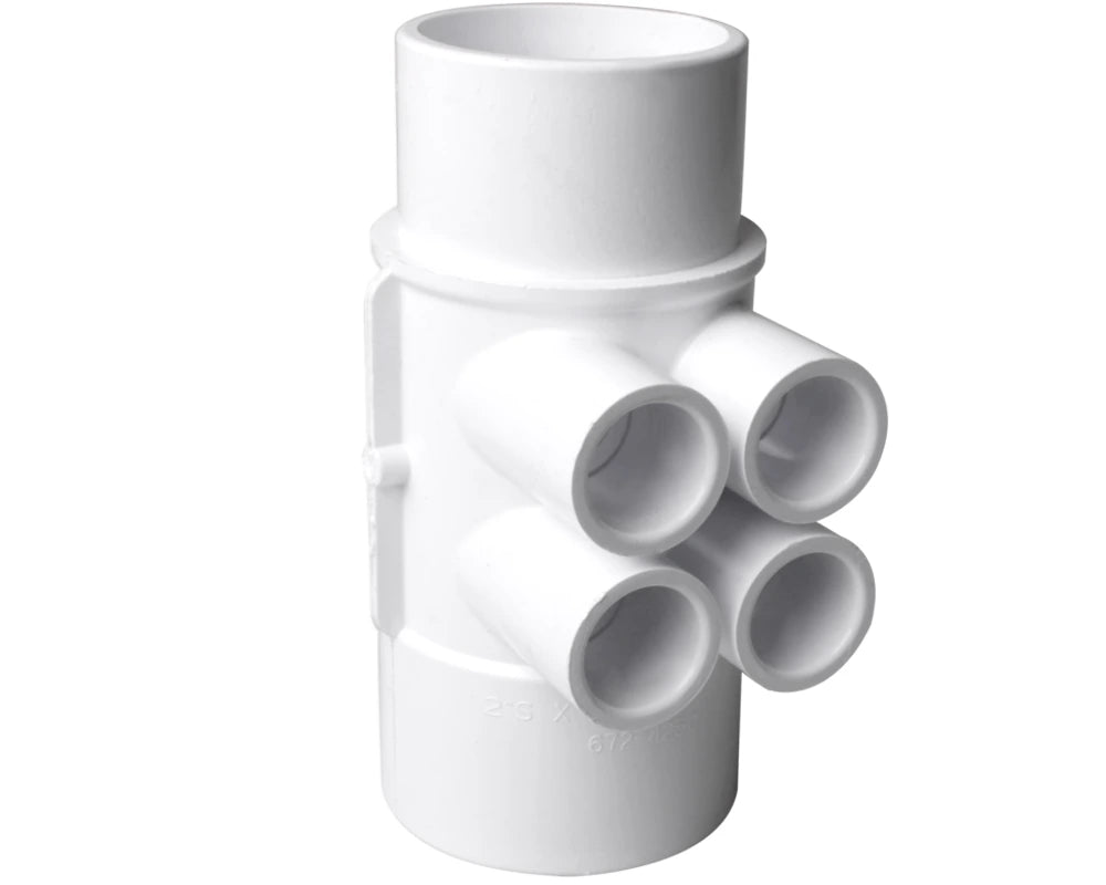 2" grenrör med 4st 1/2"