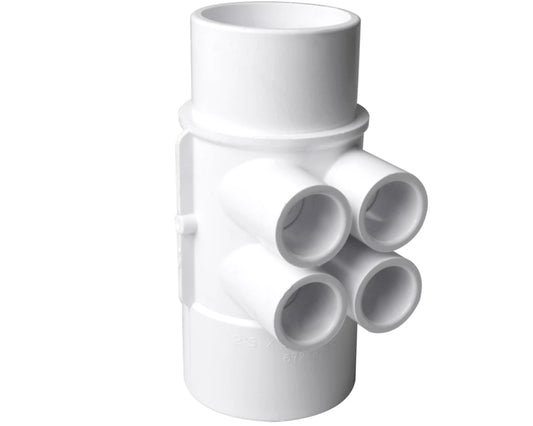 2" grenrör med 4st 1/2"