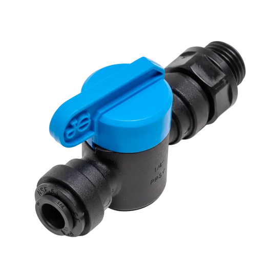 Aseko Mätvattenventil ¼ gänga till ¼ PE slang